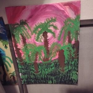 Palm Trees Nicole Palm Trees on Pink Sky